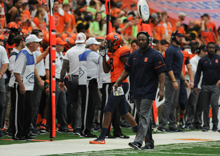 Syracuse head coach Dino Babers got back in the win column after losing in an upset to Middle Tennessee State last week. 